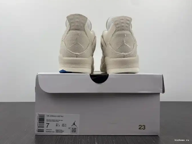 Cheap MAX Retro Canvas Jordan 4 DQ4909-100 Blank (W) 0601